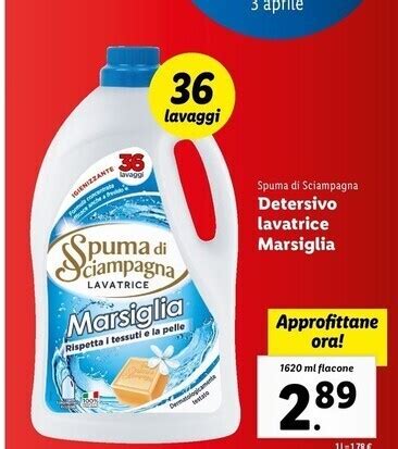 Spuma Di Sciampagna Detersivo Lavatrice Marsiglia Offerta Di Lidl