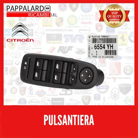 INTERRUTTORE ALZACRISTALLI PULSANTIERA Sx Originale Citroen C4 4