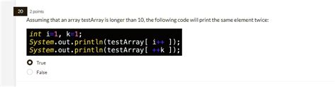 SOLVED Assuming That An Array TestArray Is Longer Than 10 The