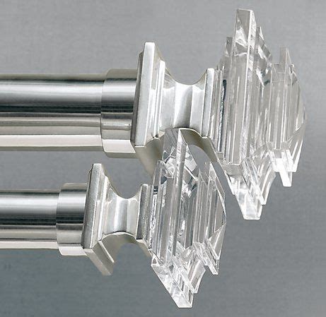 Chrome Curtain Rod With Crystal Finial | www.stkittsvilla.com