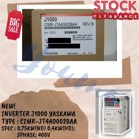 Jual CIMR JT4A0002BAA 0 75 KW ND 0 4 KW HD 3 PHASE 400V 380V J1000