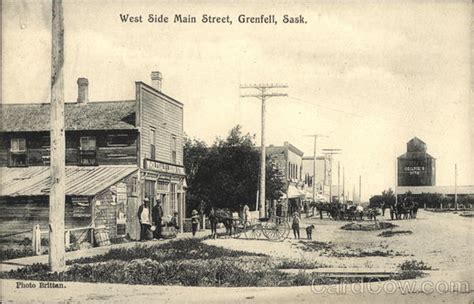 West Side Main Street, Grenfell, Sask. Saskatchewan Canada Postcard