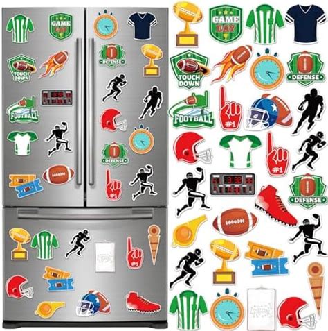 Qyeahkj 36pcs Football Refrigerator Magnets Football