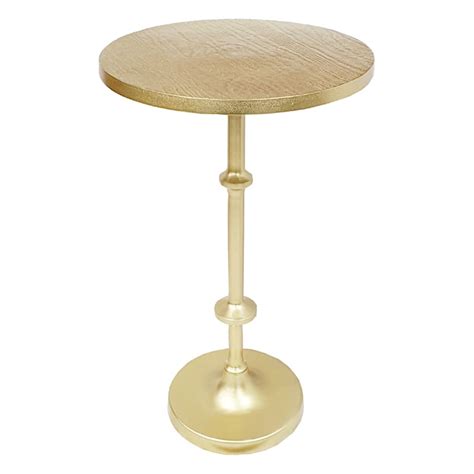 Calvin Gold Metal Accent Table, 22"