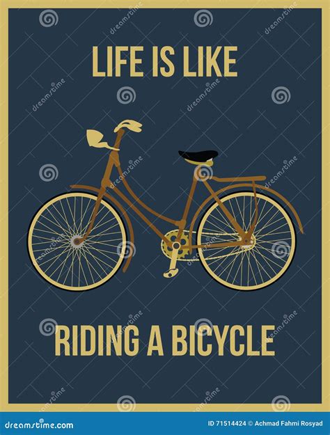 Life Is Like Riding A Bicycle Stock Illustration Illustration Of