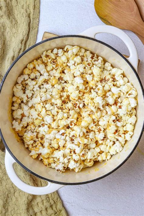 Easy Cheese Popcorn Recipe | Baked Bree