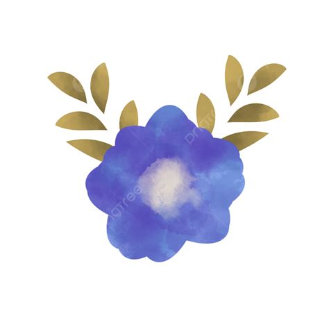 Linda Flor Azul Aquarela Png Flor Azul Flora Aquarela Aquarela Estética Imagem Png E Psd