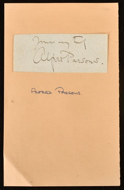 The Signatures Of Four British Artists Alfred Parsons Harrington Mann