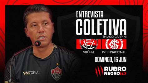 AO VIVO COLETIVA THIAGO CARPINI VITÓRIA X INTERNACIONAL YouTube