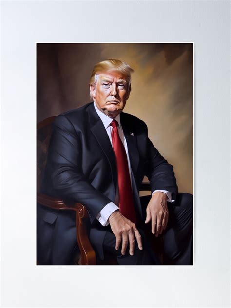 President Trump Portrait Poster For Sale By Portraitheaven Redbubble