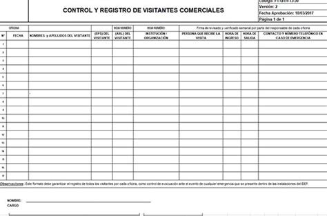 Plantilla Control Visitas Comerciales En Excel Para Descargar Gratis Y