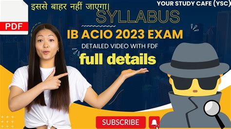 Ib Acio Syllabus Ib Full Detail Video Intelligenc Bureau New