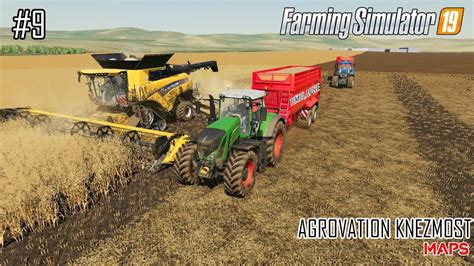 Fs 19 Harvesting Big Field In Map Agrovation Knezmost Farming