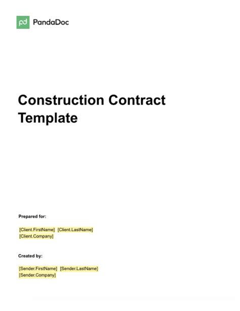 Construction Proposal Templates Free General Contractor Agreements