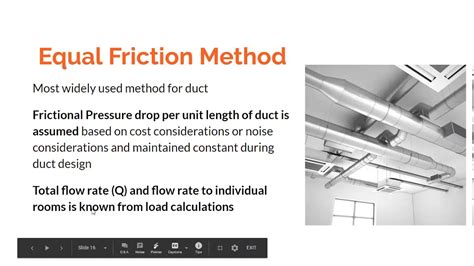 Duct Design Equal Friction Method Youtube