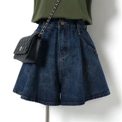 Women S Denim Shorts Summer Korean Style Thin High Waist Loose A