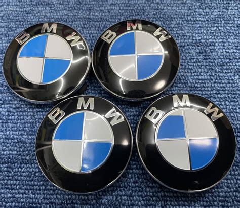 【未使用】bmw 56mm ブルー純正ホイールセンターキャップ 10ピン訳有り品4個、36136850834 G01 G05 G07 G11