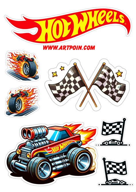 Topo de bolo aniversário infantil Hot Wheels festa infantil carros de