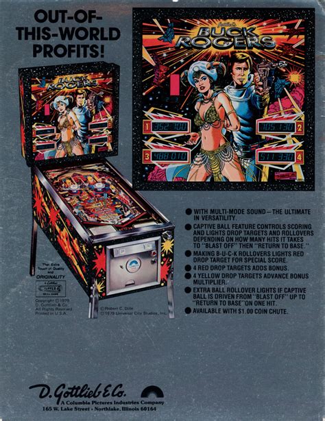 Buck Rogers Gottlieb Pinball 1980 USA The Arcade Flyer Archive