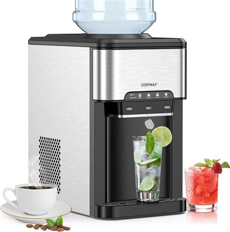 Amazon COSTWAY 3 In 1 Water Dispenser With Ice Maker Countertop Top Loading Hot And Cold