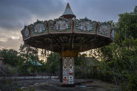 Exploring Abandoned Theme Park Six Flags New Orleans Brunette At Sunset