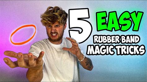 5 EASY Rubber Band Magic Tricks *TUTORIAL* - YouTube