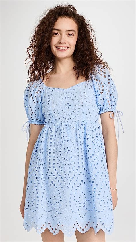 English Factory Eyelet Scallop Edge Mini Dress Shopbop