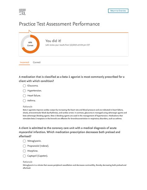 Practice Test Medsurg Hesi Practice Test Assessment Performance A