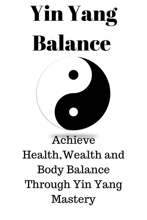 yin yang balance poster with the words achieve, health, and body ...