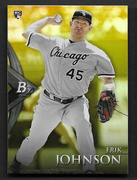 2014 Bowman Platinum Gold 93 Erik Johnson Chicago White Sox Ebay