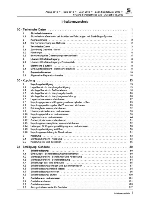 Seat Ibiza V Typ 6f 17 21 Schaltgetriebe Reparaturanleitun
