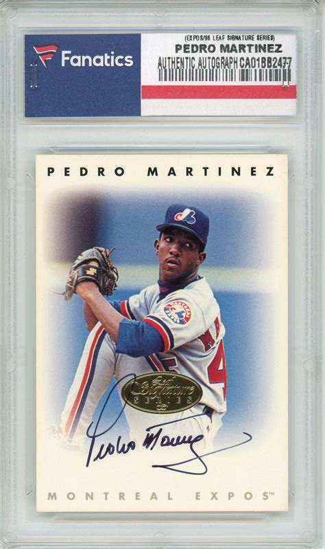 Pedro Martinez Montreal Expos Autographed 1996 Leaf Signature Series