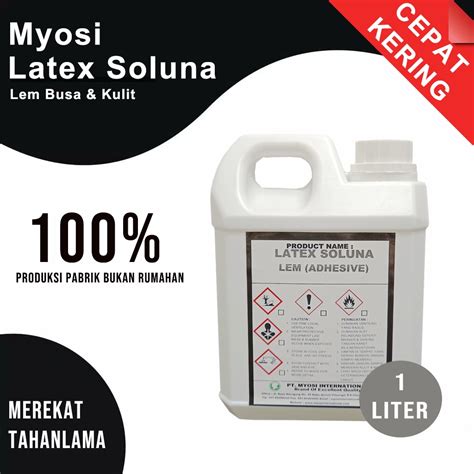 Jual Myosi Lem Latex Cair Soluna Untuk Busa Kulit Latex 1 Liter