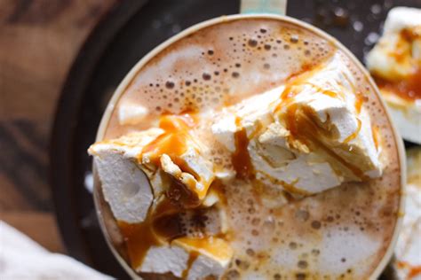 Salted Caramel Hot Cocoa With Salted Caramel Marshmallows Mozie