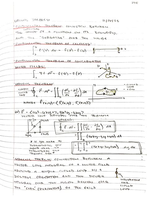 Greens Theorem Math Studocu