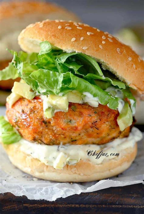 Air Fryer Salmon Burgers Chefjar