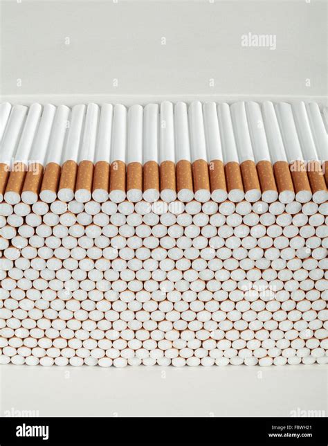 Stack Of Cigarettes Stock Photo Alamy