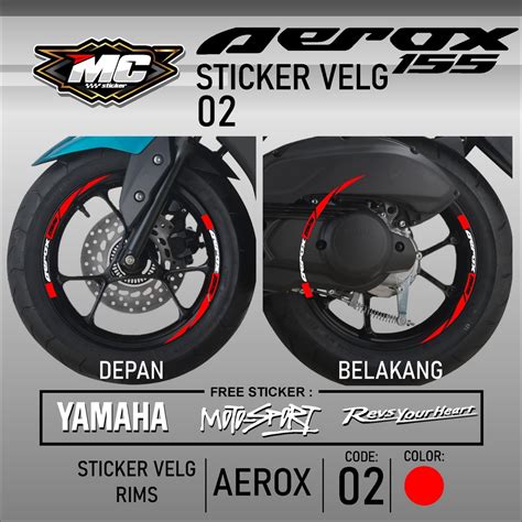 Jual List Velg Yamaha Aerox Aksesoris Motor Stiker Lis Velg