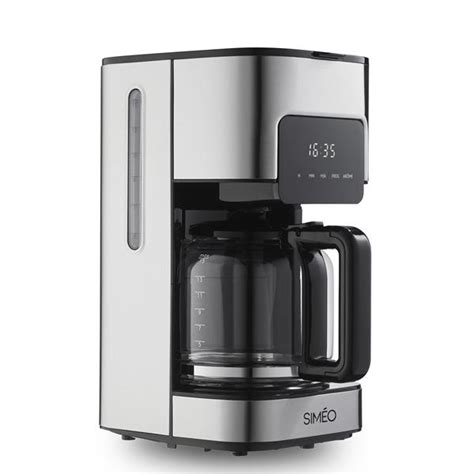 Simeo Cafeti Re Filtre Tasses Programmable Noire Inox Slim