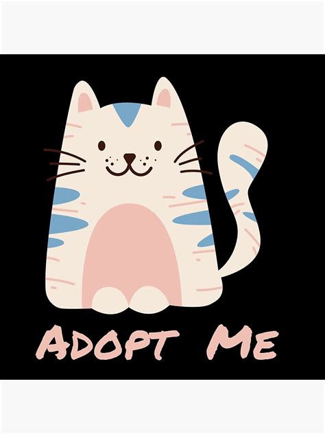 "Adopt Me Cat " Sticker for Sale by Hotly | Redbubble