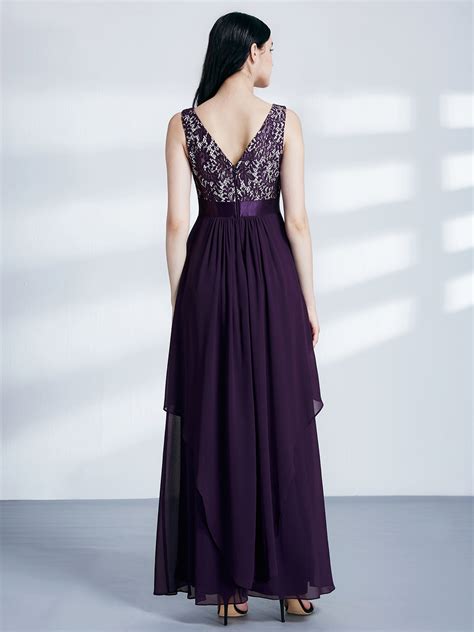 Ever Pretty Sexy Round Neck Chiffon Women Long Formal Evening Party