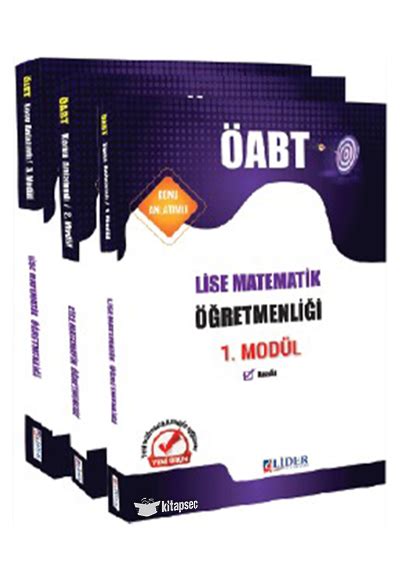 2022 ÖABT Lise Matematik Öğretmenliği 3 lü Modül Konu Anlatımı Lider