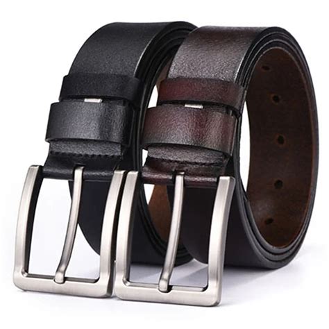 Men High Quality Genuine Leather Belt Luxury Designer Belts Men Cowskin