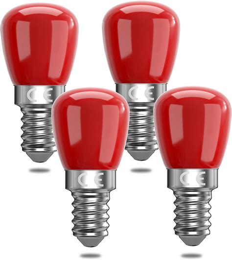 Bonlux 4 Lampadine A LED Rosse E14 Da 3 W E14 Colore Rosso Ricambio