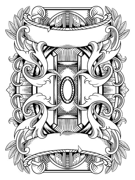 Premium Vector Vector Engraved Classic Ornament Design For Elements