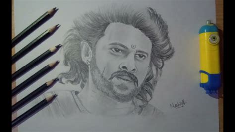 Bahubali Prabhas Draw Sketch Youtube