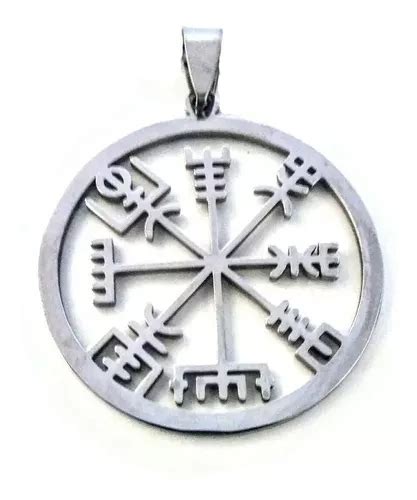 Dije Brújula Vikinga Celta Vegvisir De Plata 925 Cuotas sin interés