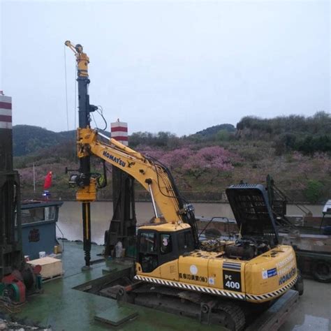 Tysim Low Cost Drilling 20m Foundation Pile Rig Kr50 Excavator Drilling