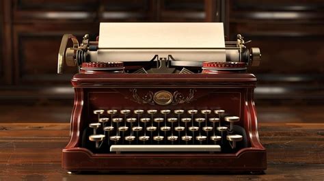 Premium Photo | An old fashioned typewriter sits on a wooden table The ...