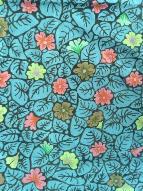 Kaffe Fassett Leaves Fabric Oop Rare Half Yard Sage Green Early Westminster Vhtf Kaffe